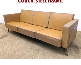Lot 1099 ROBERT HAUSSMANN Sofa Couch. Steel Frame.