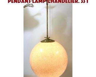 Lot 1133 Large Speckled Glass Ball Pendant Lamp Chandelier. 33 i