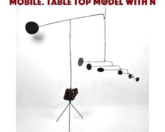 Lot 1145 Modernist Metal Standing Mobile. Table Top Model with n