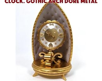 Lot 1144 GOBELIN Swiss Made Table Clock. Gothic Arch Dore Metal 