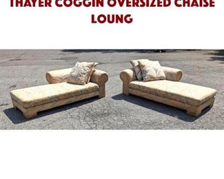 Lot 1148 Pair MILO BAUGHMAN Thayer Coggin Oversized Chaise Loung