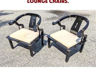Lot 1149 Pair Italian Asian Style Lounge Chairs. 