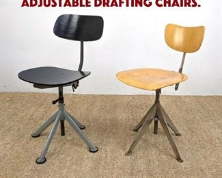 Lot 1151 2 Mid Century Modern Adjustable Drafting Chairs. 
