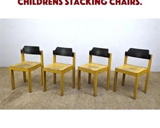 Lot 1163 Set Bauhaus Style Childrens Stacking Chairs.