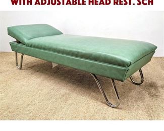 Lot 1164 50s Modern Fainting Sofa with Adjustable Head Rest. Sch
