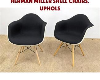 Lot 1175 Pr CHARLES EAMES for HERMAN MILLER Shell Chairs. Uphols