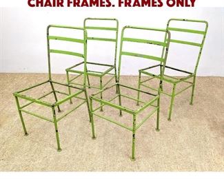 Lot 1176 Set 4 Painted Green Metal Chair Frames. FRAMES ONLY