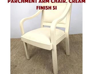 Lot 1181 KARL SPRINGER 1989 Parchment Arm Chair. Cream Finish Si