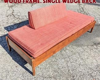 Lot 1185 Mid Century Daybed Sofa. Wood Frame. Single Wedge back 