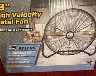 18" Metal Fan New in Box