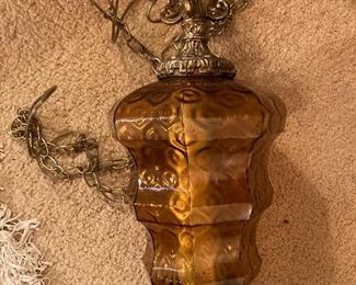 Amber Swag Lamp