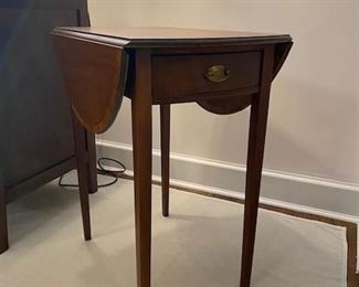 VINTAGE (1950s - ?) SIDE TABLE WITH PENCIL DRAWER
