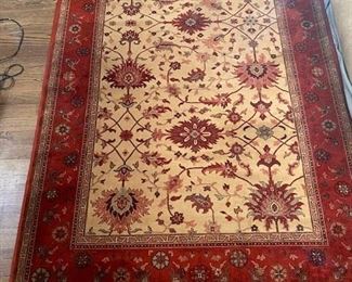 WOOL AREA RUG, SIZE: 5'6" X 8'