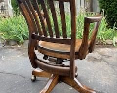 VINTAGE (1930s-1940s) OFFICE CHAIR, FROM THE OFFICE OF THE MAYOR OF UNION 