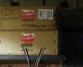 (2) NEW - UNPACKED!! FLUSHMOUNT BATH LIGHTS BY FINE ART LAMPS. SEE NEXT PIC FOR DETAILS