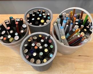 A Collection of Artist Markers, most are Chartpak, some Prismacolor, and several Copic. I am selling all of them as a set, not selling individually.