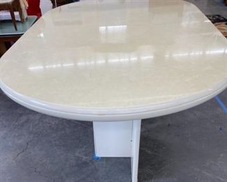 retro glazed top table