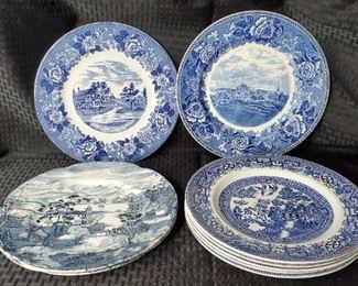 Swinnertons Old Willow Blue White Dinner Plates More