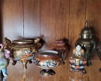 Brass Vases Asian Decor