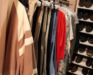 Men's clothing includes suits, everyday wear and shoes. 