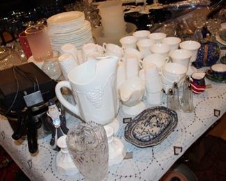 Milk glass and other old glass still to be researched and priced. 