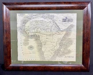 173Framed Print of Old Africa Map