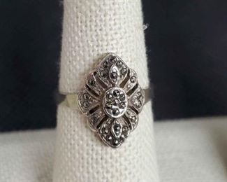 298Marcasite Sterling Silver Ring