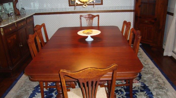 Cherry Dining Room Table 8 Chairs