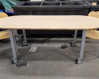 79 in x 31 in Oval Child Size Table on Casters includes 2 Chairs