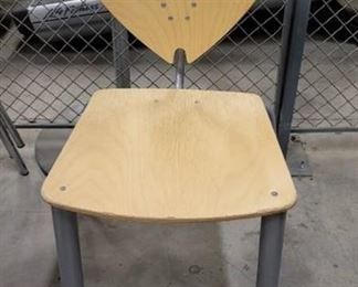 Lot of 8 Wooden Back Metal Frame Heart Shape