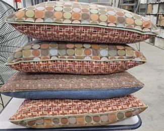 Set of 4 Reading Time Large Geometric Design Pillows