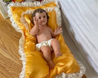 11" Ceramic Baby Jesus, Made in Spain