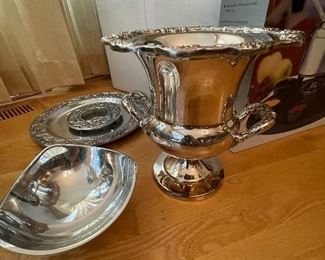 Silverplate and Nambe Aluminum Serving Pieces