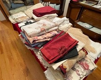Vintage and non-vintage linens