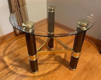 Chrome & Glass End Table