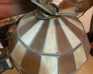 Stained glass hanging lamp
