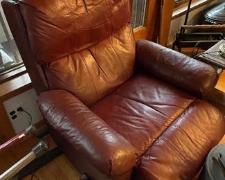 Leather recliner