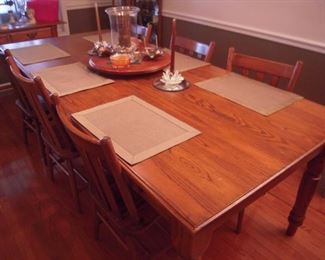 Amish made 8ft. dining table & 6 chairs