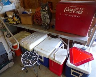 Vintage Coke coolers. asst ice chest