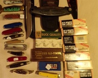 Knife collection old timer ,buck, browning , winchester, queen