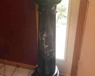SOLID black marble pedestal