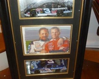 Awesome Earnhardt Father & Son Shadow Box w/Car