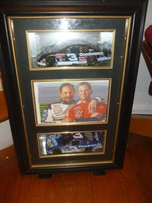 Awesome Earnhardt Father & Son Shadow Box w/Car