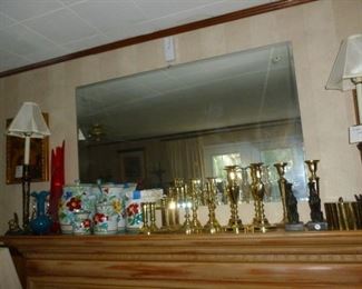 Baldwin brass candlesticks & misc