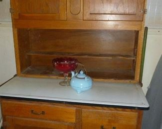 Beautiful Old Hoosier Cabinet..in the Mother-in-laws house behind the garage