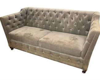 2. SHERRILL Tufted Brown Fabric Sofa