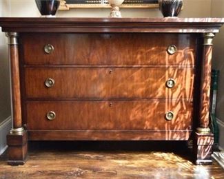 8. RALPH LAUREN Empire Style Mahogany Commode
