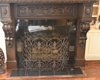 13. Front Gate Wrought Iron Fireplace Screen