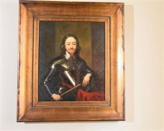 24. Framed Portrait Of A Gentleman In Armor