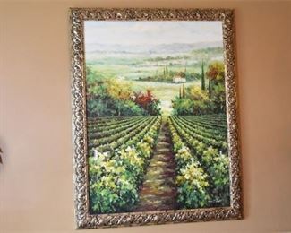 48. F. Colton Oil On Canvas French Vineyard